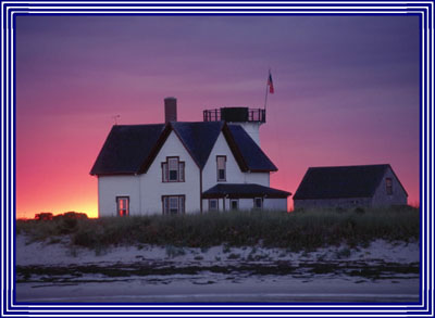 Stage Harbor Lighthouse Nantucket Sound Cape Cod, MA.